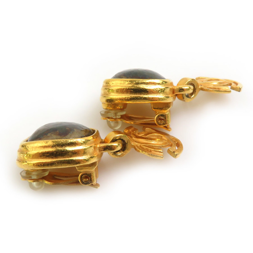 CHANEL Authentic Gold Logo Earrings - Picture 2 of 5